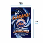 New York Mets Garden Flag Personalized Swirl Vortex Blue Best Selling