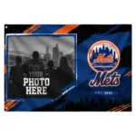 New York Mets House Flag Custom Framed Photo Blue Black Best Selling