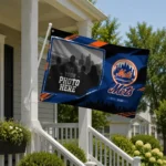 New York Mets House Flag Custom Framed Photo Blue Black Best Selling