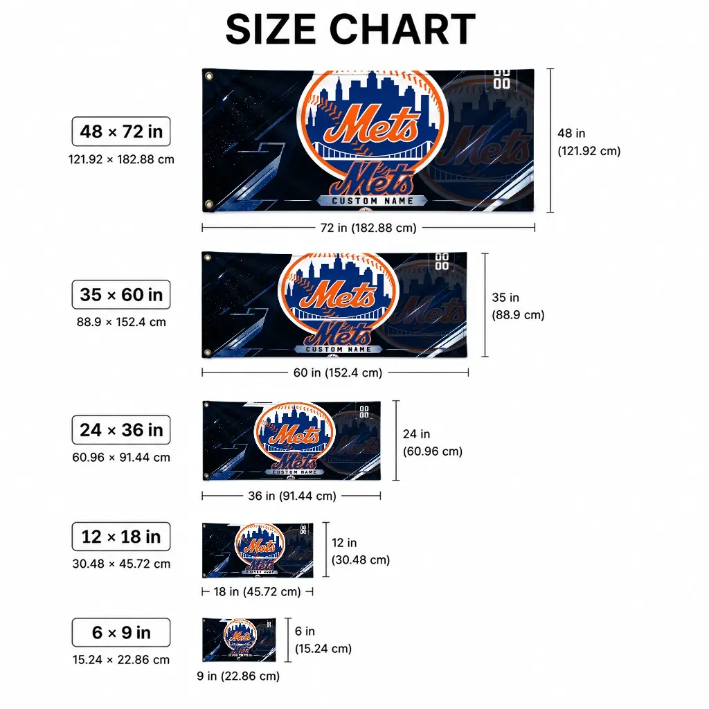 New York Mets House Flag Custom Speed Slashes Blue High Quality New York Mets House Flag Custom Speed Slashes Blue High Quality