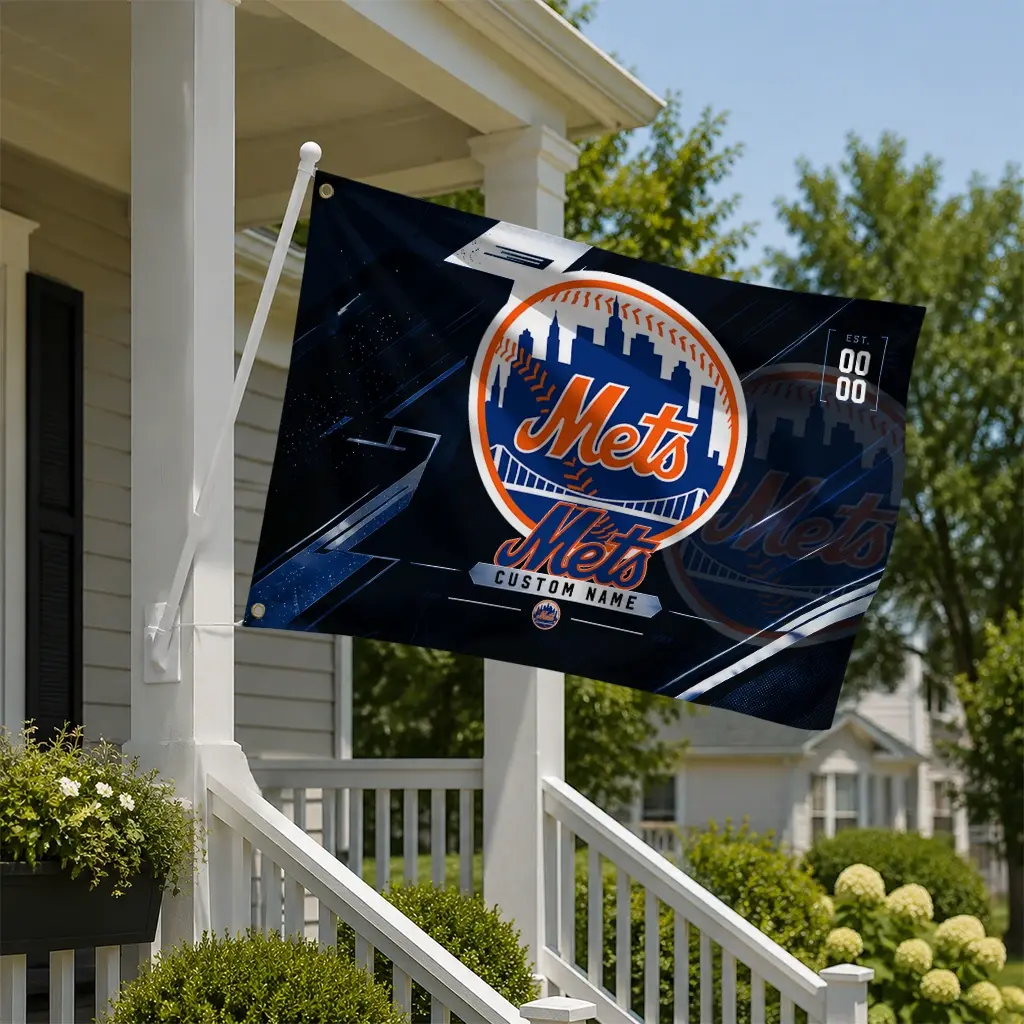 New York Mets House Flag Custom Speed Slashes Blue New Arrival New York Mets House Flag Custom Speed Slashes Blue New Arrival