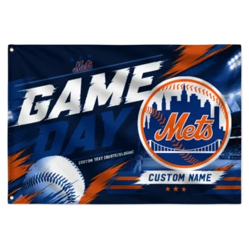 New York Mets House Flag Customized Tech Panels Blue Best Selling