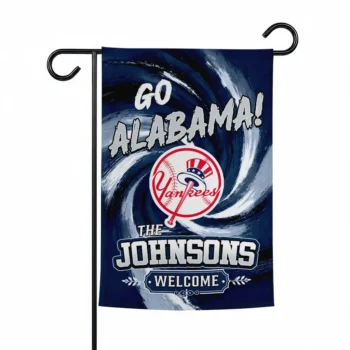 New York Yankees Garden Flag Custom Swirl Vortex Navy Best Selling