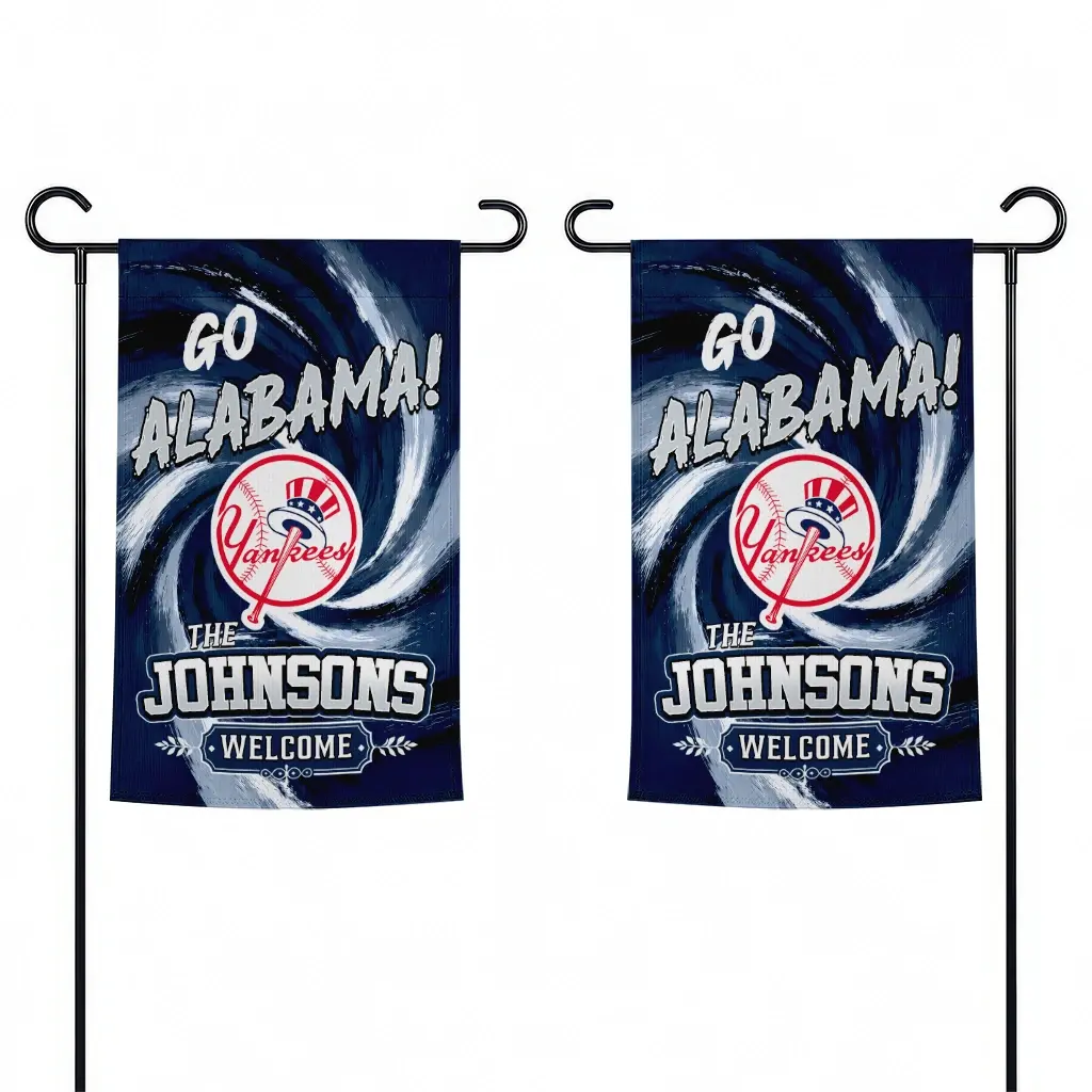 New York Yankees Garden Flag Custom Swirl Vortex Navy Fashion Forward New York Yankees Garden Flag Custom Swirl Vortex Navy Fashion Forward