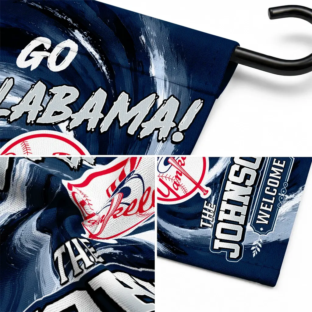 New York Yankees Garden Flag Custom Swirl Vortex Navy Latest Model New York Yankees Garden Flag Custom Swirl Vortex Navy Latest Model