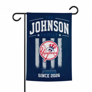 New York Yankees Garden Flag Customized Distressed Stripes Navy Best Selling