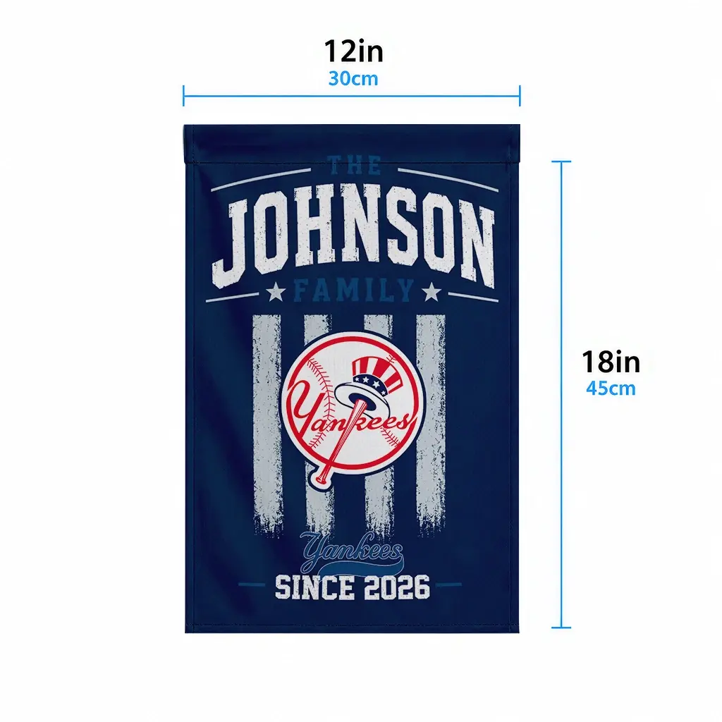 New York Yankees Garden Flag Customized Distressed Stripes Navy High Quality New York Yankees Garden Flag Customized Distressed Stripes Navy High Quality