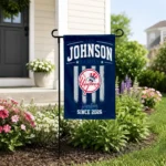 New York Yankees Garden Flag Customized Distressed Stripes Navy Best Selling