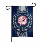 New York Yankees Garden Flag Customized Laurel Wreath Navy Best Selling
