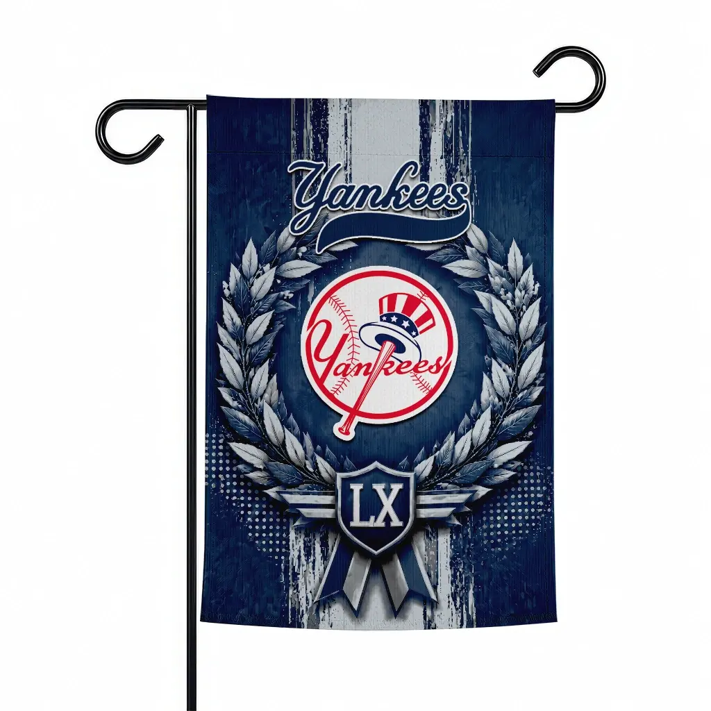 New York Yankees Garden Flag Customized Laurel Wreath Navy Best Selling New York Yankees Garden Flag Customized Laurel Wreath Navy Best Selling
