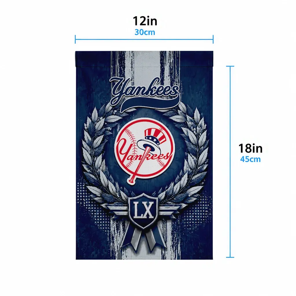 New York Yankees Garden Flag Customized Laurel Wreath Navy High Quality New York Yankees Garden Flag Customized Laurel Wreath Navy High Quality