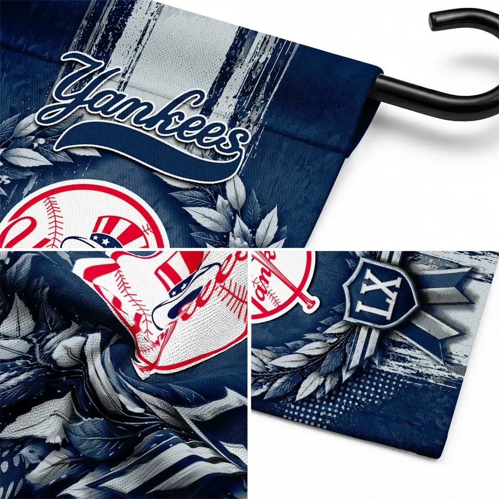 New York Yankees Garden Flag Customized Laurel Wreath Navy Latest Model New York Yankees Garden Flag Customized Laurel Wreath Navy Latest Model