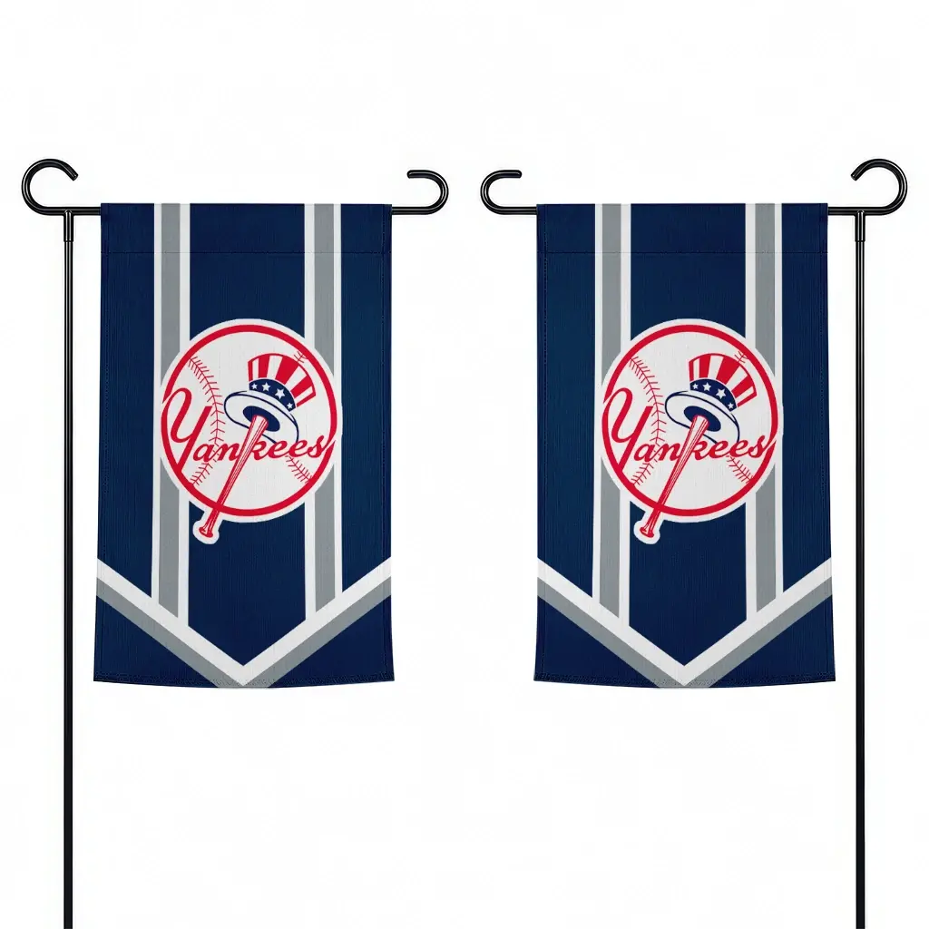 New York Yankees Garden Flag Personalized Chevron Stripes Navy Fashion Forward New York Yankees Garden Flag Personalized Chevron Stripes Navy Fashion Forward