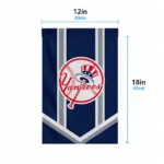 New York Yankees Garden Flag Personalized Chevron Stripes Navy Best Selling