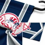 New York Yankees Garden Flag Personalized Chevron Stripes Navy Best Selling