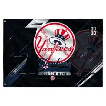 New York Yankees House Flag Customized Speed Slashes Navy Best Selling