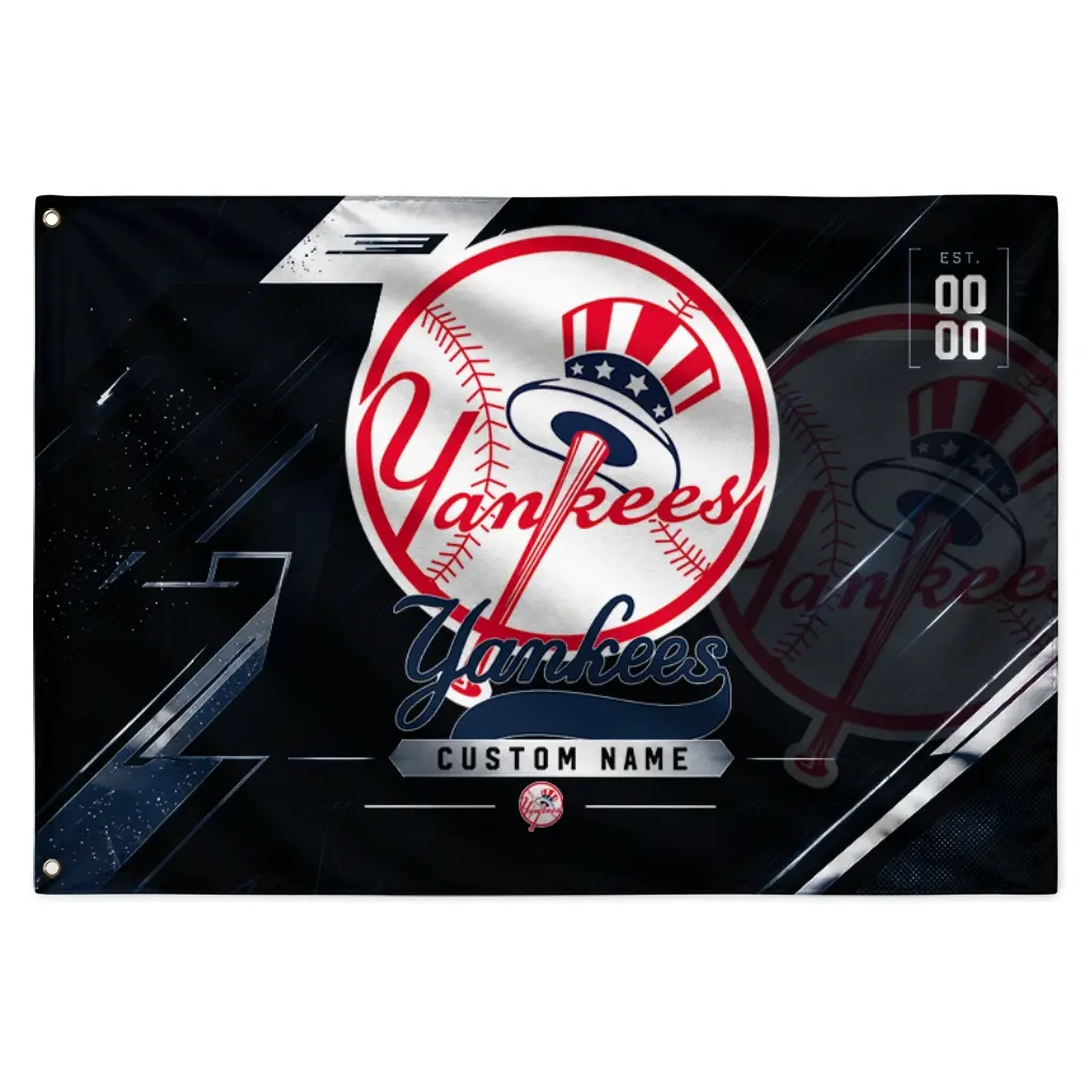 New York Yankees House Flag Customized Speed Slashes Navy Best Selling New York Yankees House Flag Customized Speed Slashes Navy Best Selling