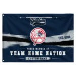 New York Yankees House Flag Personalized Brushed Streaks Navy Best Selling