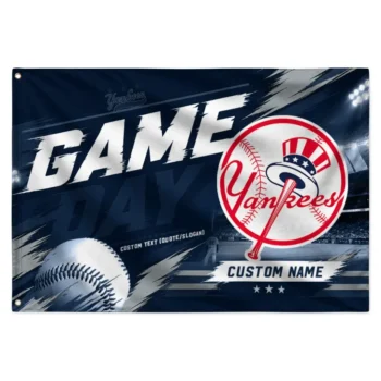 New York Yankees House Flag Personalized Tech Panels Navy Best Selling