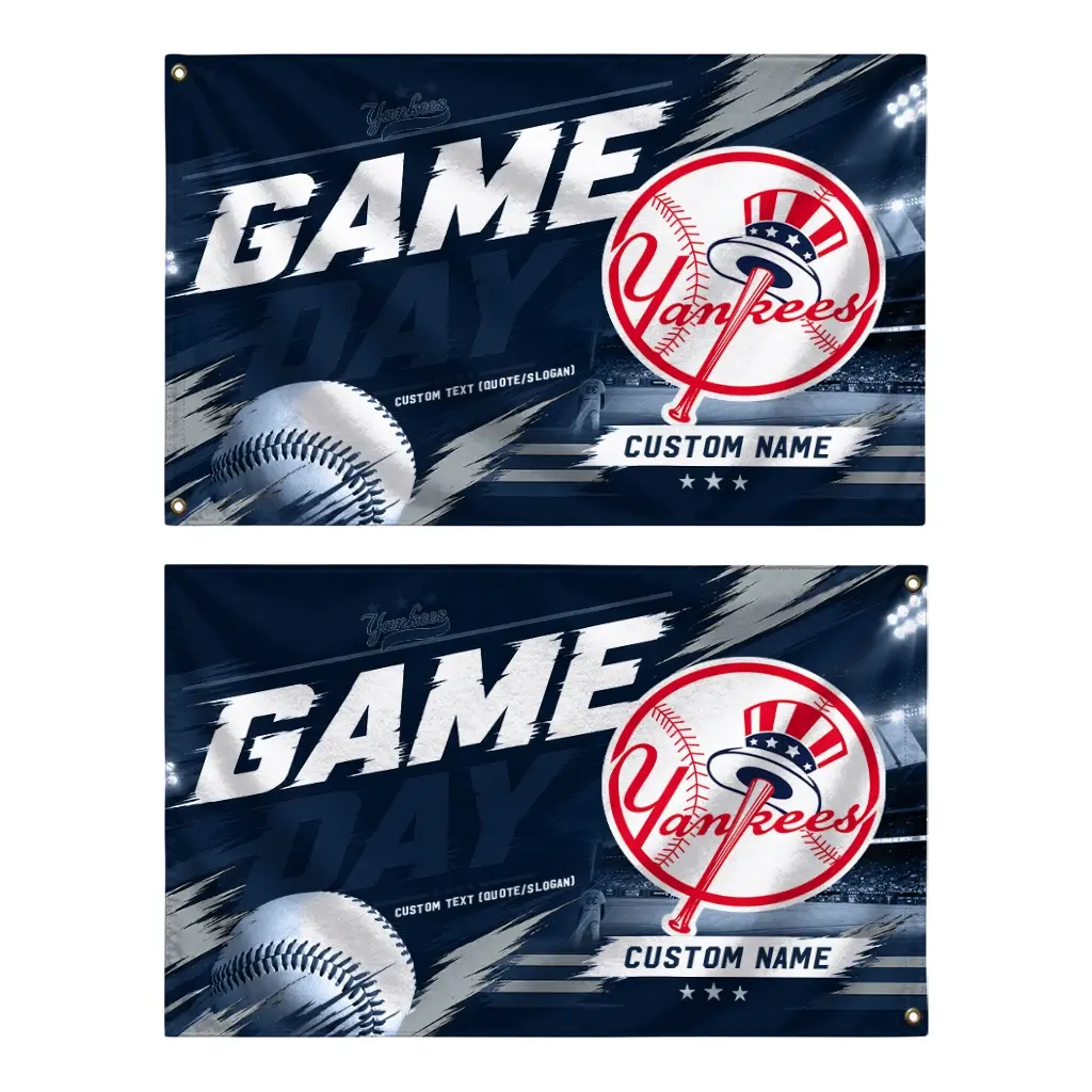 New York Yankees House Flag Personalized Tech Panels Navy Fashion Forward New York Yankees House Flag Personalized Tech Panels Navy Fashion Forward