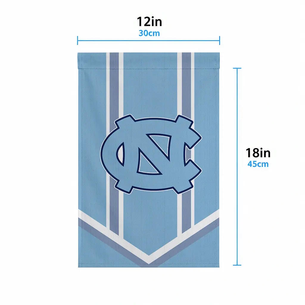 North Carolina Tar Heels Garden Flag Custom Chevron Stripes Light Blue High Quality North Carolina Tar Heels Garden Flag Custom Chevron Stripes Light Blue High Quality