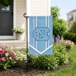 North Carolina Tar Heels Garden Flag Custom Chevron Stripes Light Blue Best Selling