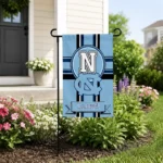 North Carolina Tar Heels Garden Flag Custom Circle Medallion Light Blue Best Selling