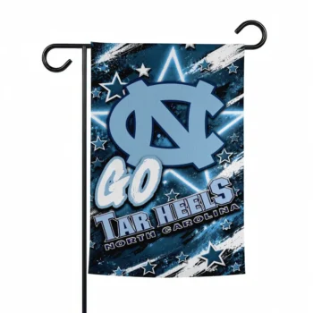 North Carolina Tar Heels Garden Flag Customized Glowing Star Light Blue Best Selling