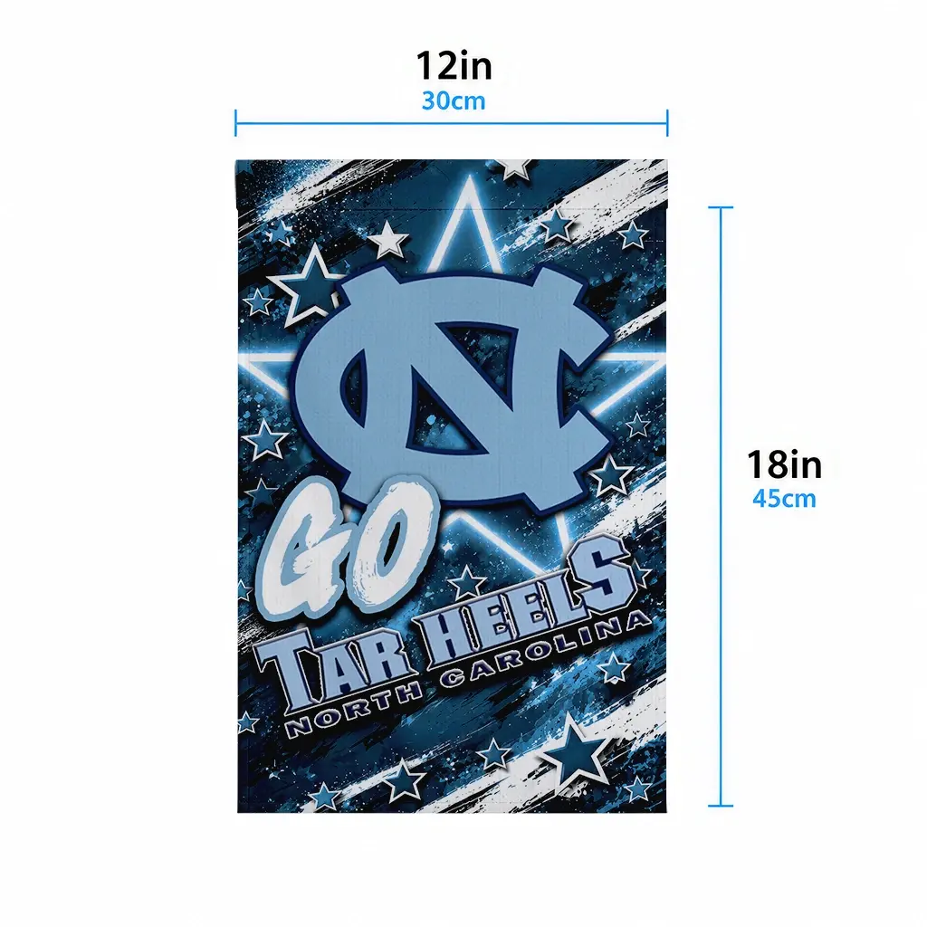 North Carolina Tar Heels Garden Flag Customized Glowing Star Light Blue High Quality North Carolina Tar Heels Garden Flag Customized Glowing Star Light Blue High Quality