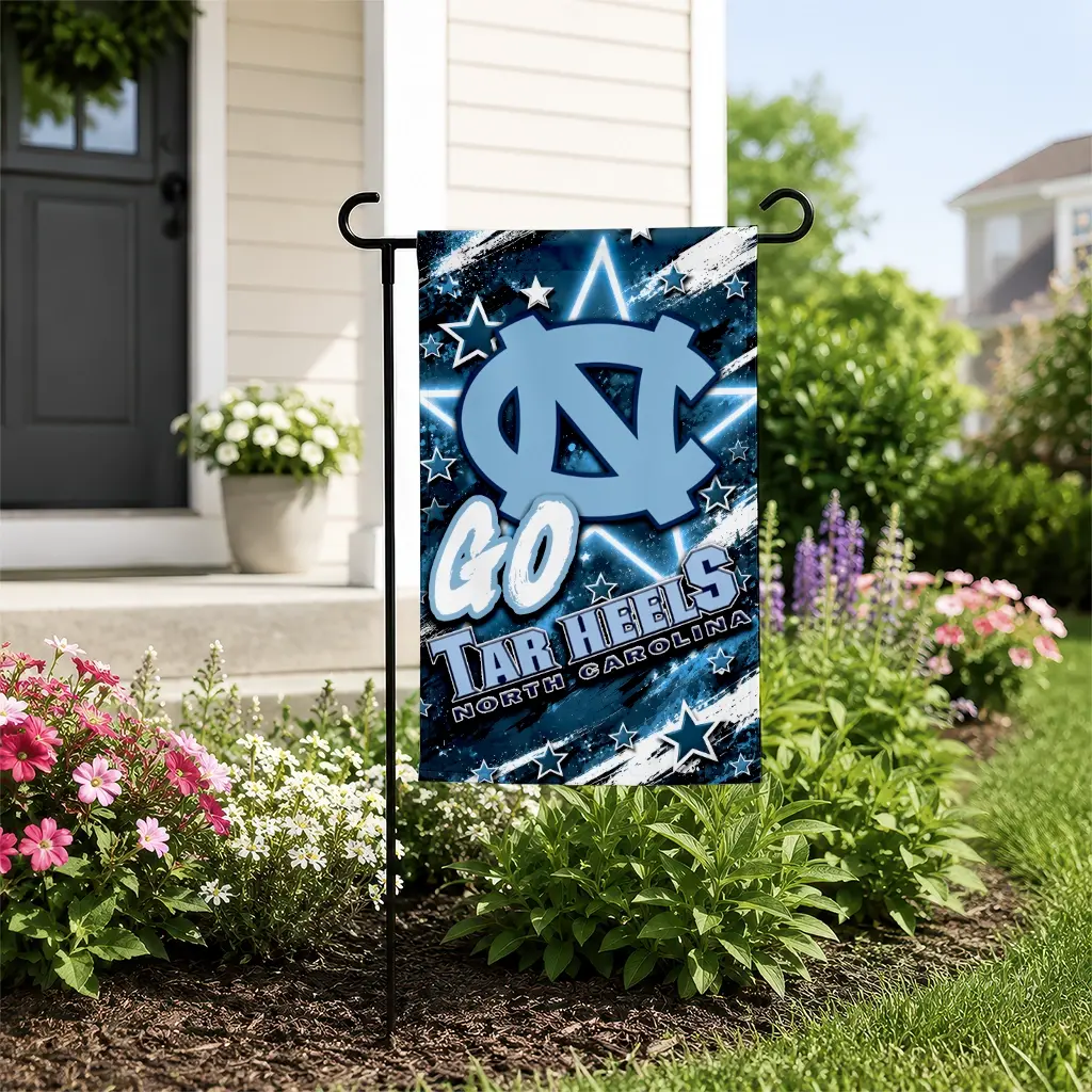 North Carolina Tar Heels Garden Flag Customized Glowing Star Light Blue New Arrival North Carolina Tar Heels Garden Flag Customized Glowing Star Light Blue New Arrival