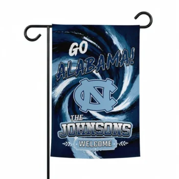 North Carolina Tar Heels Garden Flag Customized Swirl Vortex Light Blue Best Selling