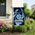 North Carolina Tar Heels Garden Flag Customized Swirl Vortex Light Blue Best Selling