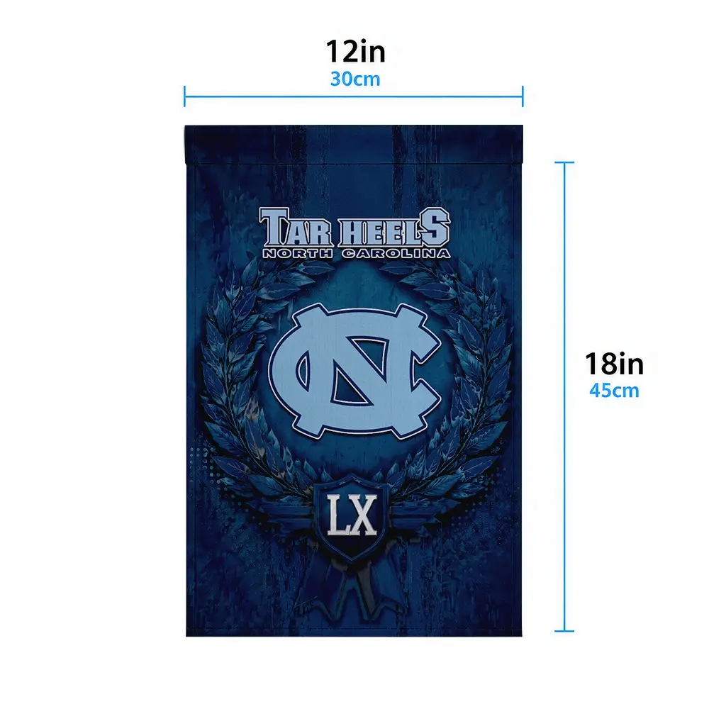 North Carolina Tar Heels Garden Flag Personalized Laurel Wreath Light Blue High Quality North Carolina Tar Heels Garden Flag Personalized Laurel Wreath Light Blue High Quality