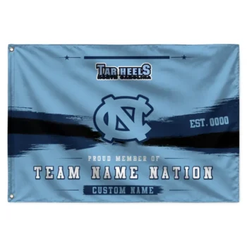 North Carolina Tar Heels House Flag Custom Brushed Streaks Light Blue Best Selling