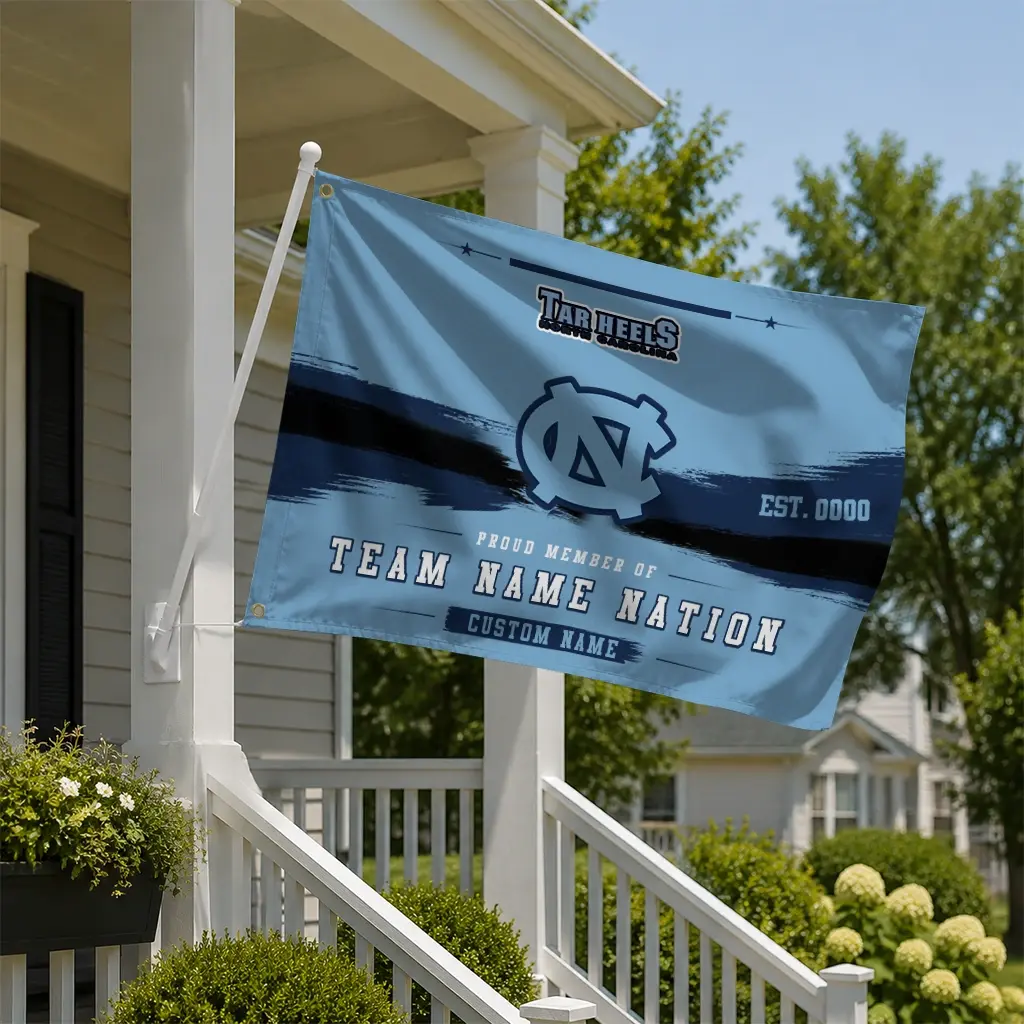 North Carolina Tar Heels House Flag Custom Brushed Streaks Light Blue New Arrival North Carolina Tar Heels House Flag Custom Brushed Streaks Light Blue New Arrival