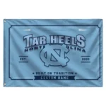 North Carolina Tar Heels House Flag Custom Ornate Border Light Blue Best Selling
