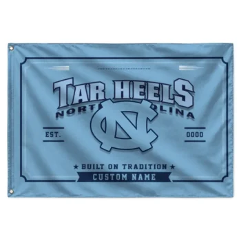 North Carolina Tar Heels House Flag Custom Ornate Border Light Blue Best Selling