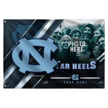 North Carolina Tar Heels House Flag Customized Diagonal Stripes Light Blue Best Selling
