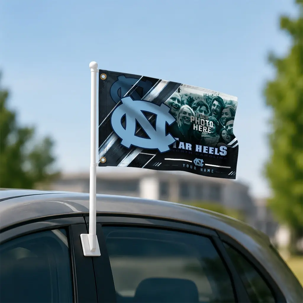 North Carolina Tar Heels House Flag Customized Diagonal Stripes Light Blue Latest Model North Carolina Tar Heels House Flag Customized Diagonal Stripes Light Blue Latest Model