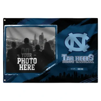 North Carolina Tar Heels House Flag Personalized Framed Photo Light Blue Black Best Selling