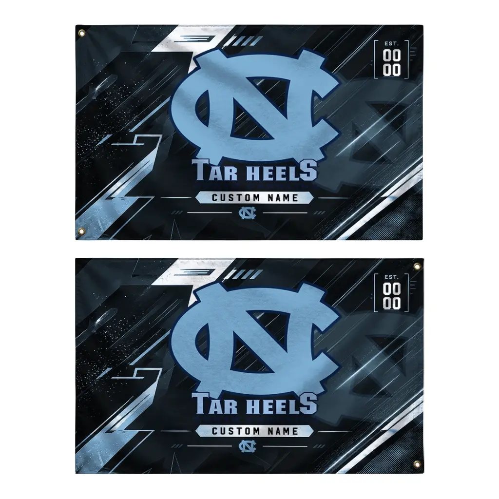 North Carolina Tar Heels House Flag Personalized Speed Slashes Light Blue Fashion Forward North Carolina Tar Heels House Flag Personalized Speed Slashes Light Blue Fashion Forward