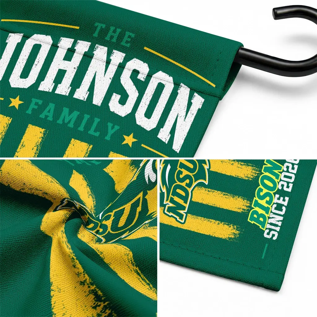 North Dakota State Bison Garden Flag Custom Distressed Stripes Green Latest Model North Dakota State Bison Garden Flag Custom Distressed Stripes Green Latest Model