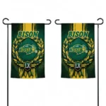 North Dakota State Bison Garden Flag Custom Laurel Wreath Green Best Selling