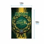 North Dakota State Bison Garden Flag Custom Laurel Wreath Green Best Selling