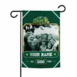 North Dakota State Bison Garden Flag - Custom Photo Frame Green