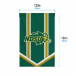 North Dakota State Bison Garden Flag Customized Chevron Stripes Green Best Selling
