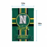 North Dakota State Bison Garden Flag Customized Circle Medallion Green Best Selling