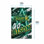 North Dakota State Bison Garden Flag Personalized Glowing Star Green Best Selling