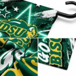 North Dakota State Bison Garden Flag Personalized Glowing Star Green Best Selling