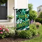 North Dakota State Bison Garden Flag Personalized Glowing Star Green Best Selling